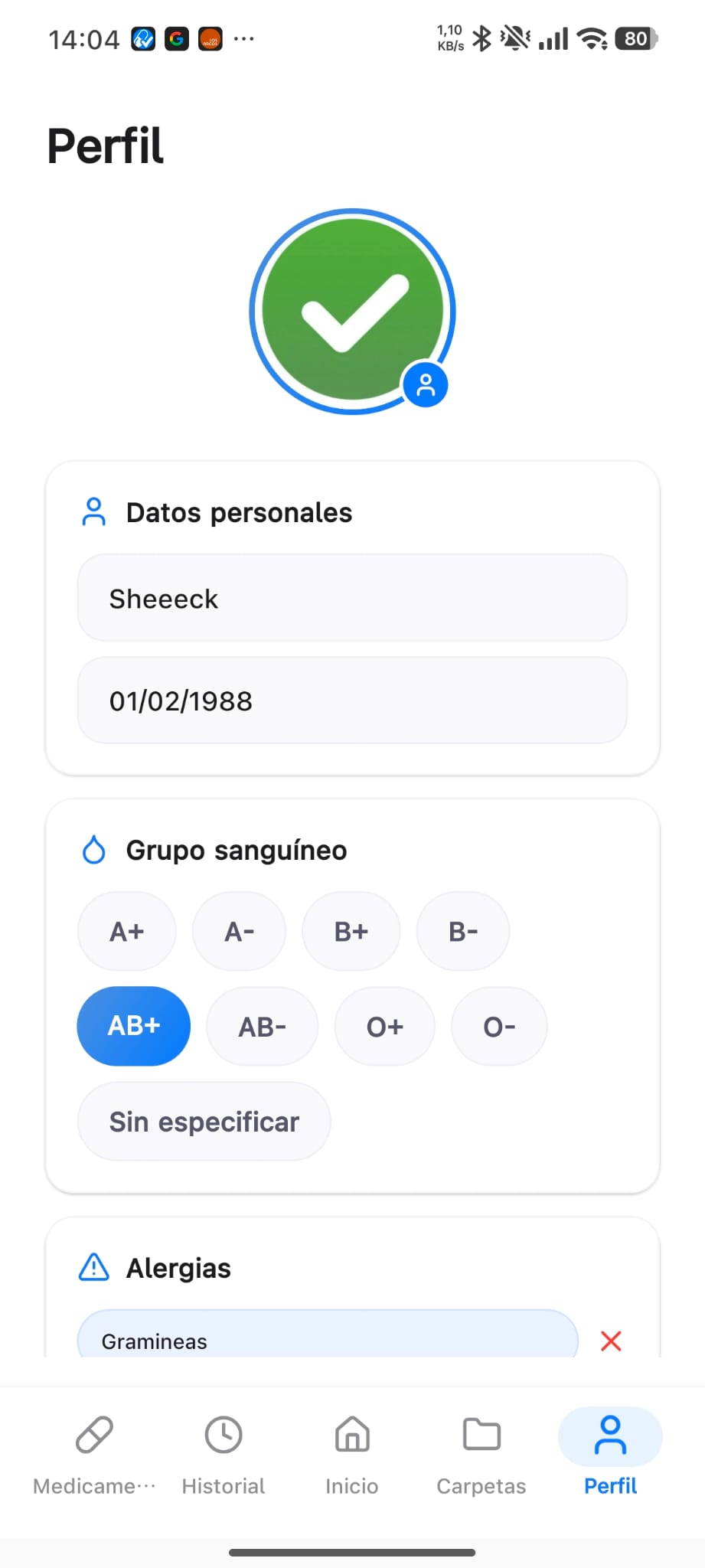 Ajustes de la Aplicación